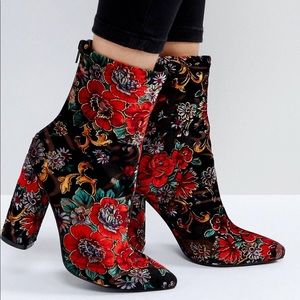 Public Desire Embroidered Bootie from ASOS